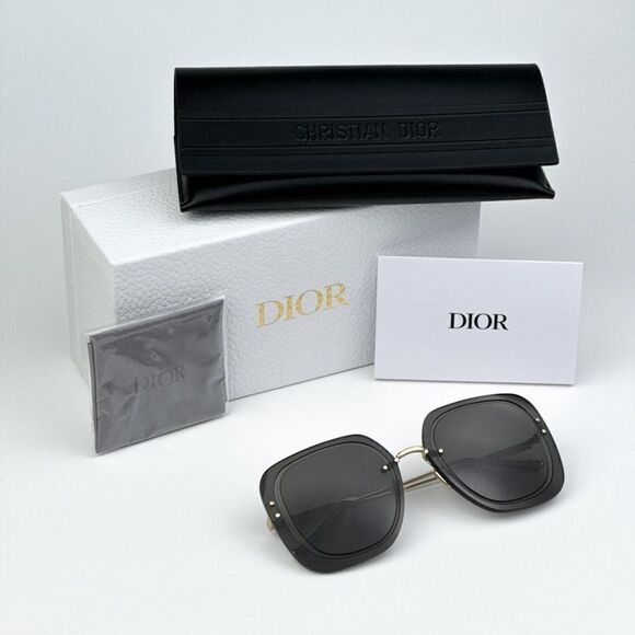 NEW Dior ULTRADIOR SU  B0A0 Gold Smoke Women Square Oversized Sunglasses main image 4